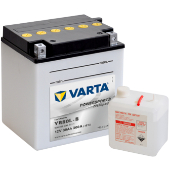 VARTA Powersports AGM YB30L-B 12V 30Ah 300А (166х126х175) обр. пол. 530 400 030, сухозар.