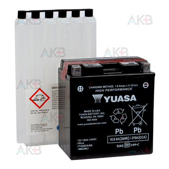 Yuasa YTX20CH-BS - 18,9 Ач 270А (150x87x161) прям. пол. AGM сухозаряж.