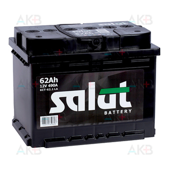 Salut 6СТ-62LA 12V 62Ач п/п 490A (242x175x190)