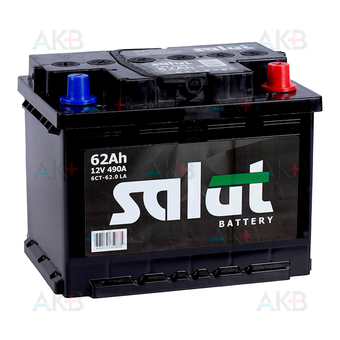 Salut 6СТ-62LA 12V 62Ач о/п 490A (242x175x190)