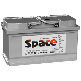 Space 6СТ-74VLA 12V 74 Ач о/п 740A (278x175x175) ca/ca
