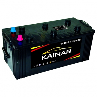 Kainar 6СТ-190 L АПЗ, конус, крышка плоская 190Ач п.п. 1250A (524x239x240)