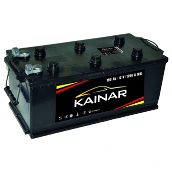 Kainar 6СТ-190 L АПЗ, болт, крышка плоская 190Ач 1250A 524x239x240