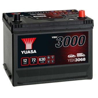 YUASA YBX3068 72 Ач 630А обр. пол. (260x173x225) нижн. кр.