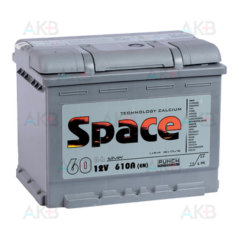 Space 6СТ-60VLA 12V 60Ач п/п 610А (242x175x190) ca/ca