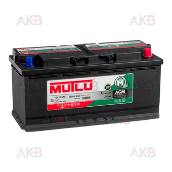 Автомобильный аккумулятор Mutlu AGM 105 Ач 950A обр. пол. (394x175x190) AGM.L6.105.095.A