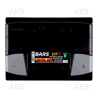 Автомобильный аккумулятор Bars EFB 62 Ач обр. пол. 600А (242x175x190). Фото 1