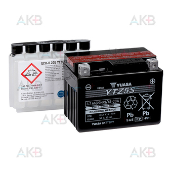Yuasa YTZ5S - 3,7 Ач 65А (114x71x86) обр. пол. AGM