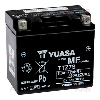 Yuasa TTZ7S - 6,3 Ач 90А (113x70x105) обр. пол. AGM
