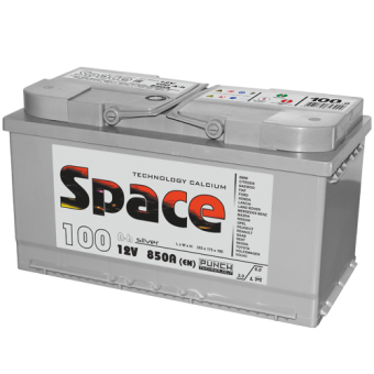 Space 100 Ач 850A о.п. (353x175x190) ca/ca silver