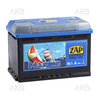 Автомобильный аккумулятор Zap Marine 75 Ач (275х175х190) 857 50