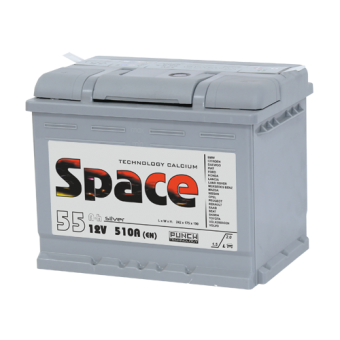 Space 6СТ-55VLA 12V 55Ач о/п 510А (242x175x190) ca/ca