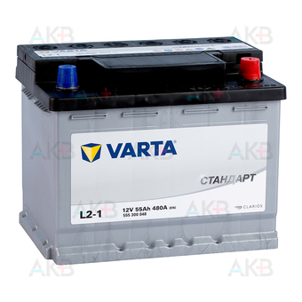 VARTA Стандарт 55 Ач 480А обр. пол. (242x175x190) 6СТ-55.0 L2-1