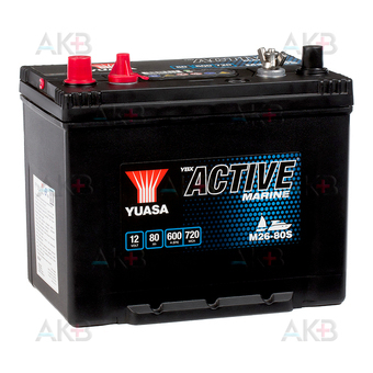 YUASA Active Marine 80 Ач 600A (260x174x225 ) M26-80S