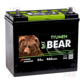 Tyumen BatBear ASIA 65B24L 55 Ач 460A о.п. (238x129x227) ca/ca Silver Asia