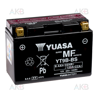 Yuasa YT9B-BS - 8.4 Ач 120А (150x70x105) прям. пол. AGM сухозаряж.