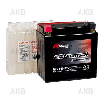 RDrive GYZ16H-BS 16.8Ah 230А прям. пол. AGM (150x87x145) eXtremal PLATINUM сухозаряж.