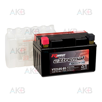 RDrive YTZ10S-BS 12V 9,1Ah 150А прям. пол. AGM (150x87x93) eXtremal PLATINUM сухозаряж