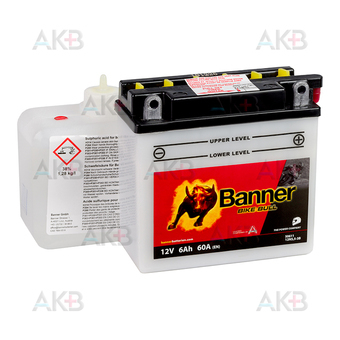 Banner Bike Bull 50611 12V 6 Ач обр. пол. 60А (135x60x130) 12N5.5-3B сухозаряж.