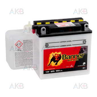 Banner Bike Bull 50713  12V 8 Ач прям. пол. 90А (135x75x133) BB7-A, YB7-A сухозаряж.