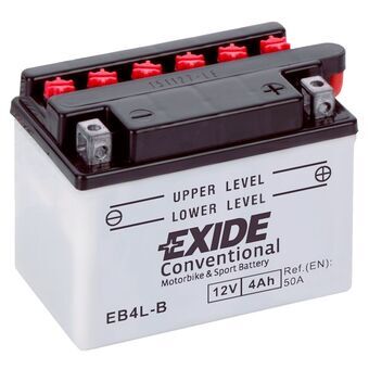 Exide Conventional EB4L-B 12V 4Ah 50A (120x70x92) YB4L-B обр. пол. сухоз.