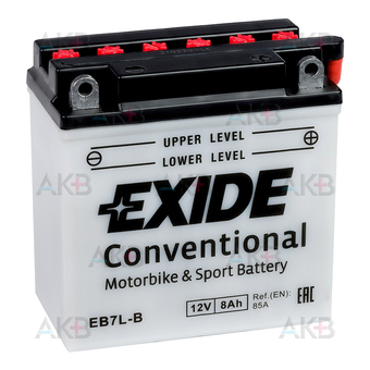 Exide Conventional EB7L-B 12V 8Ah 85A (135x75x133) YB7L-B обр. пол. сухоз.