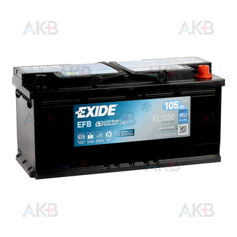 Exide Start-Stop EFB 105 Ah 950А (393x175x190) EL1050
