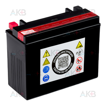 Мото аккумулятор RDrive YTX18L-BS 12V 23,1Ah 350А обр. пол. AGM сухозаряж. (205x87x162) eXtremal SILVER. Фото 2