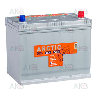 Titan Arctic Asia 80 Ач 730А обр. пол. (258x175x223) 6СТ-80.0 VL B01