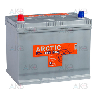 Titan Arctic Asia 80 Ач 750А прям. пол. (258x175x223) 6СТ-80.1 VL B01