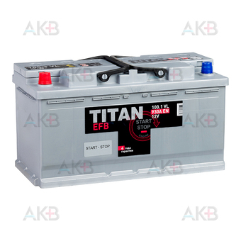Titan EFB 100 Ач 930A прям. пол.(353x175x190) 6СТ-100.1 VL