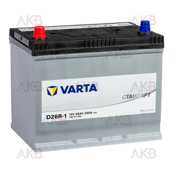 VARTA Стандарт 68 Ач 580А прям. пол. (258x175x223) 6СТ-68.1 D26-1
