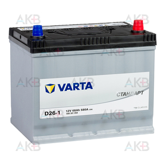 VARTA Стандарт 68 Ач 580А обр. пол. (258x175x223) 6СТ-60.0 D26-1
