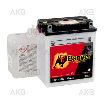Banner Bike Bull 51213 12V 12 Ач обр. пол. 170А (134x80x160) BB12A-A2, YB12A-A2 сухозаряж.