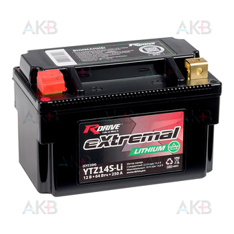 Rdrive LITHIUM YTZ14S-Li 12V 64 Втч 5,0Ah 250А прям. пол. (150x87x93) CYLITHIUM (LiFePO4)