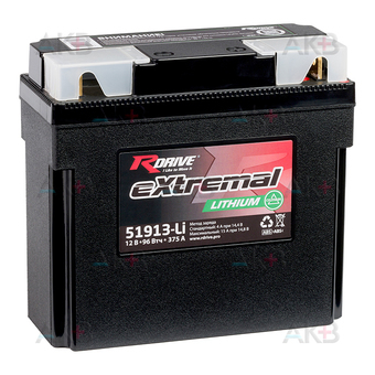 Rdrive LITHIUM 51913-Li 12V 96 Втч 7,5Ah 375А обр. пол. (185x80x170) CYLITHIUM (LiFePO4)