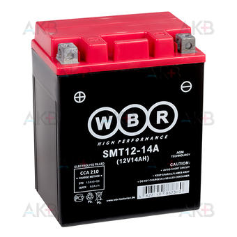 WBR SMT12-14 AGM 14 Ач 210А прямая пол.(150x87x145) YTX16-BS, YB16B-A