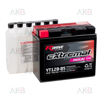 RDrive YT12B-BS 12V 10Ah 165А прям. пол. (150x69x130) eXtremal IRIDIUM