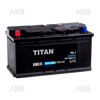 Titan Classic 90 Ач 720A прям. пол. (353x175x190) 6CT-90.1 VL