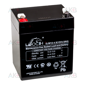 Leoch DJW12-4,5 | 12V 4.5Ah (90х70х101) AGM