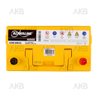 Автомобильный аккумулятор Alphaline AGM 45Ah 370A п.п. AX S60B24R (230x127x220) Start-Stop. Фото 1