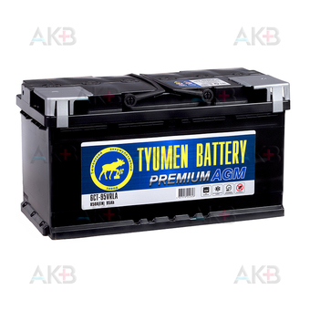 Автомобильный аккумулятор Tyumen Battery Premium AGM 95Ah обр. пол. 850A (353x175x190) 6СТ-95VRLA