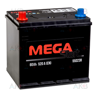 MEGA START 55D23R 60Ah 520A прям. пол. (232x173x225)