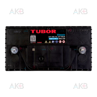 Автомобильный аккумулятор TUBOR Classic 100 Ач 800A прям. пол. (330x173x237) 6CT-110.1 VL клеммы под гайку. Фото 1