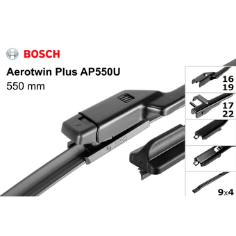 Щетки стеклоочистителя  Комплект Bosch Бескаркасные Универсальные 550/400 мм. (К7641-7638)
