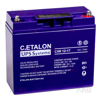 Аккумуляторная батарея С.ETALON 1217 (12V 17 Ач 181x77x167)