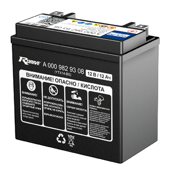 RDrive OEM AGM YTX14-BS 12V 12,6Ah 225А прям. пол. (150x87x145) A0009829308 сухозаряж.