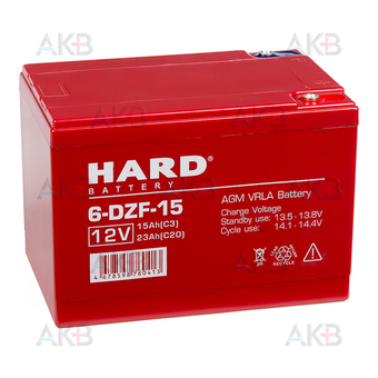 Аккумуляторная батарея HARD 12V 15Ah (151x100x108) 6-DZF-15