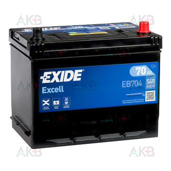 Exide Excell 70R (540A 261x173x225) EB704