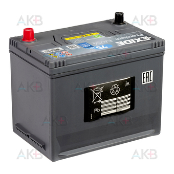 Автомобильный аккумулятор Exide Premium 75R (630А 261x173x225) EA754. Фото 2